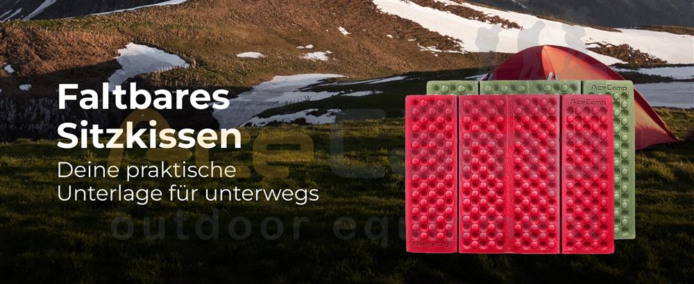 AceCamp Faltbares Sitzkissen verschiedene Farbvarianten Übersicht