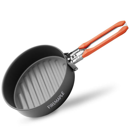 Fire-Maple FP Campingpfanne 0,9L mit Klappgriff in der Seitenansicht