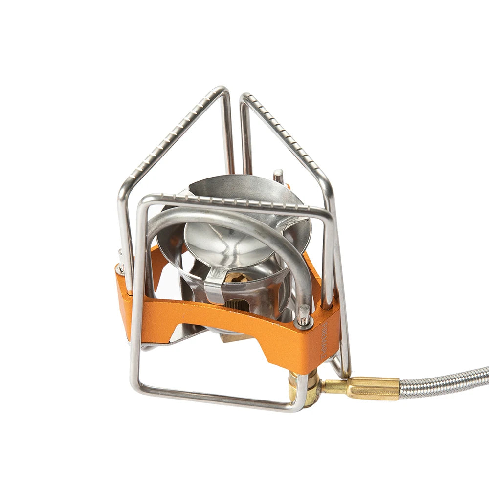 Fire Maple FMS-F5 Gaskocher aufgeklappt mit Topfhalterung von oben
