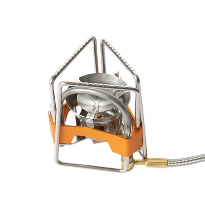 Fire Maple FMS-F5 Gaskocher aufgeklappt mit Topfhalterung von oben