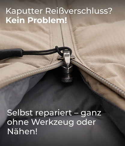Munkees Fixnzip Set Verpackung Vorderseite mit Produktbeschreibung und Logo