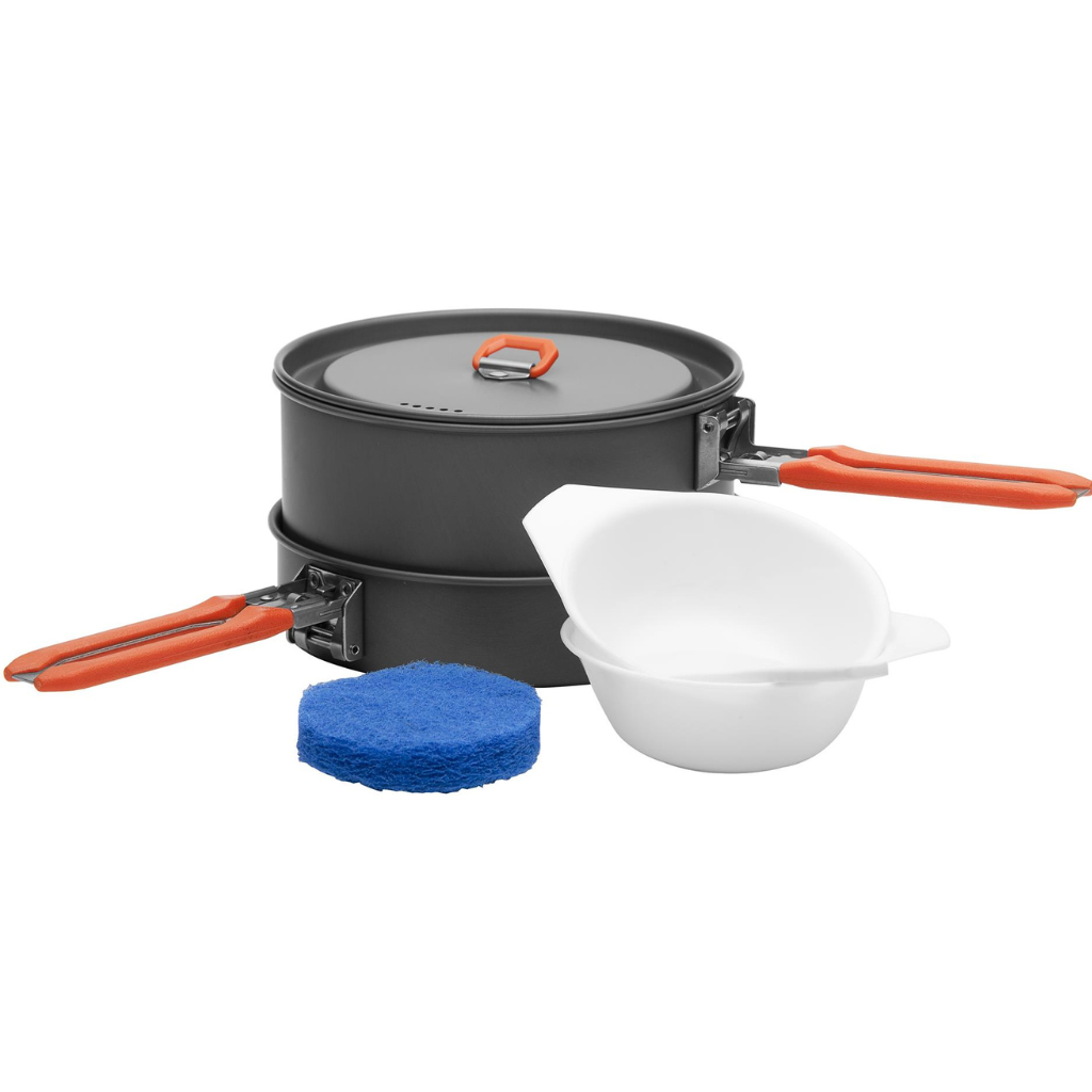 Fire-Maple Feast 1 Camping Kochgeschirr Set Orange Komplettansicht