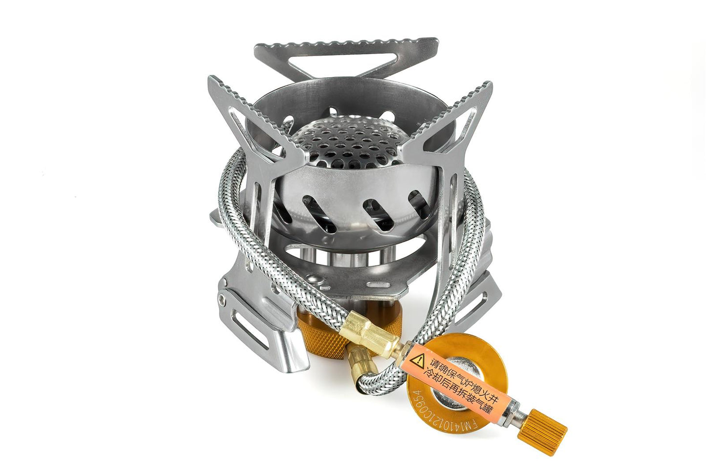FMS-121 Spark Gaskocher Brenner Detailansicht mit Zündmechanismus
