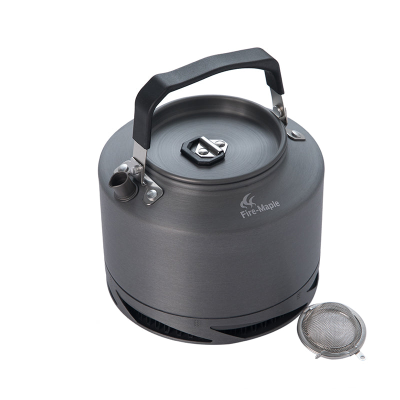 FEAST XT2 BLACK Wasserkessel von FIREMAPLE in mattem Schwarz Frontansicht