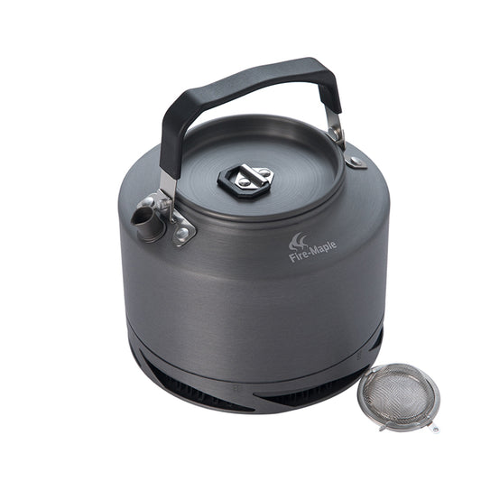 FEAST XT2 BLACK Wasserkessel von FIREMAPLE in mattem Schwarz Frontansicht