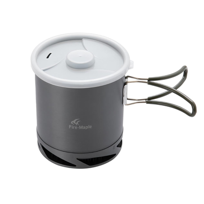 FMC-XK6 White Camping-Kochtopf aus Aluminium in der Frontansicht