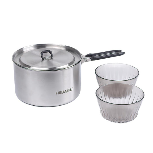 Antarcti Edelstahl Topf 1,5L mit zwei Tritan Schalen Komplettset
