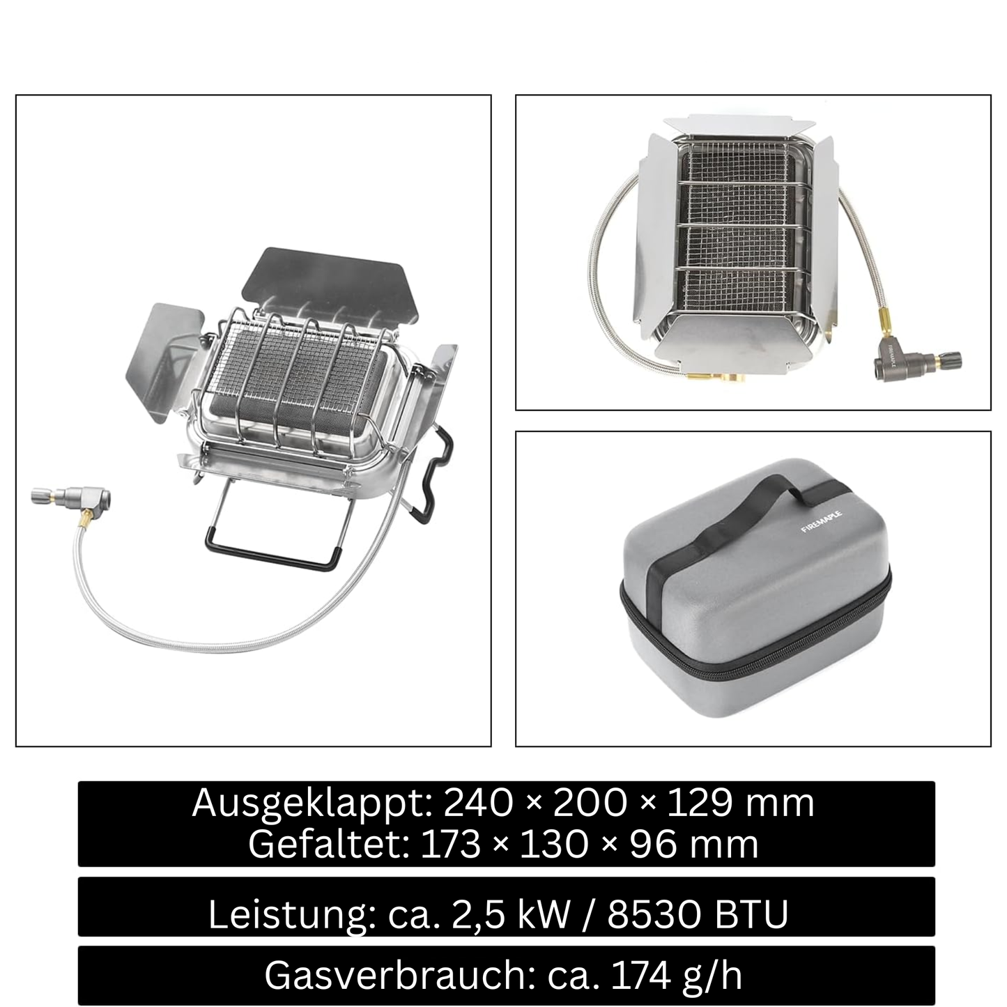 Sunflower X 2-in-1 Gas Campingkocher & Outdoor-Heizer Kompakt, regulierbare Infrarot-Wärme