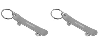 Munkees Skateboard Schlüsselanhänger Draufsicht auf das bedruckte Deck