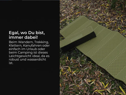 Chill Star Liegematte grün – Größenvergleich mit liegender Person