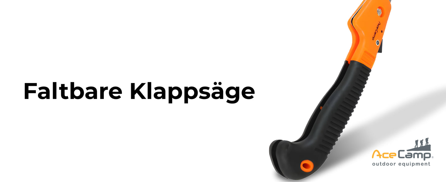 Detailaufnahme Sägeblatt der AceCamp Faltbaren Klappsäge Nahansicht Zähne