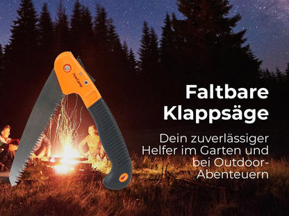 Griffbereich der AceCamp Klappsäge rutschfester Kunststoffgriff Detail