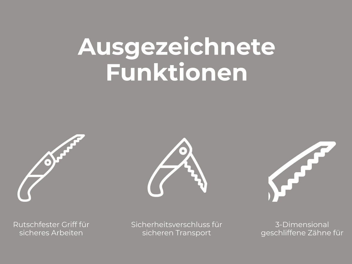 Verriegelungsmechanismus der AceCamp Klappsäge Sicherheitsarretierung Detailbild