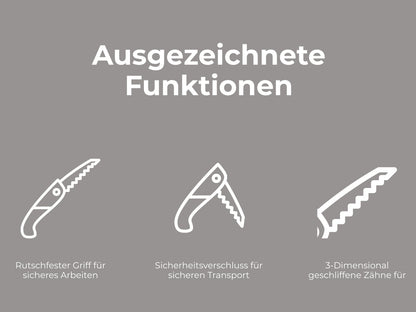 Verriegelungsmechanismus der AceCamp Klappsäge Sicherheitsarretierung Detailbild