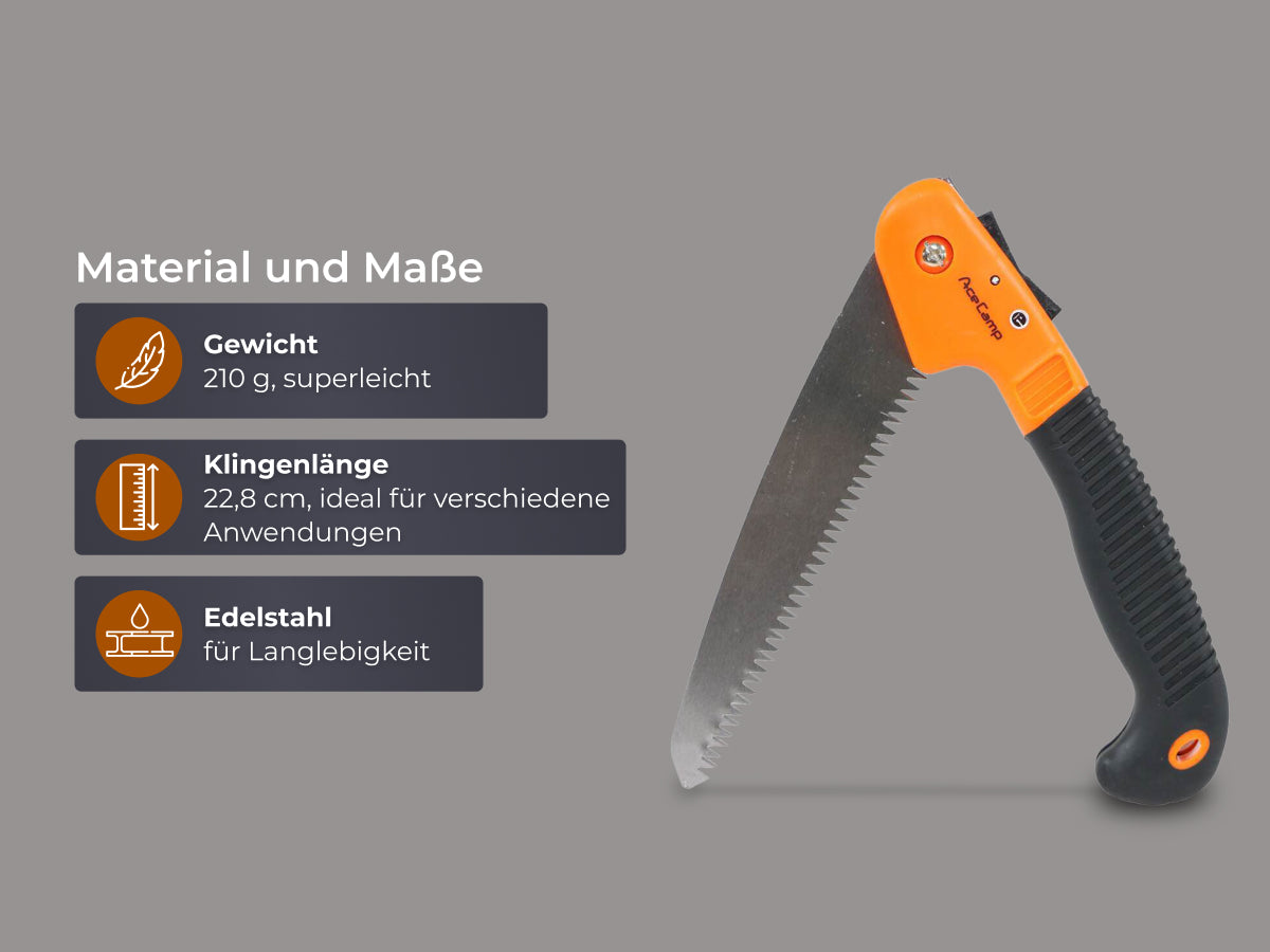 AceCamp Faltbare Klappsäge Verpackung Produktbox Vorderseite