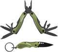 Munkees Multi Duo Olive Schlüsselanhänger mit Tools in Olivgrün Frontansicht