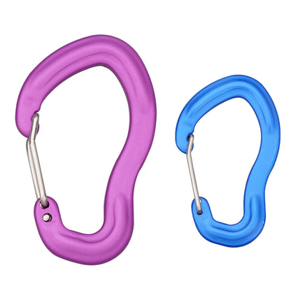 Munkees Karabiner mit Drahtschnapper 2 Stück silberfarbenes Set Frontansicht