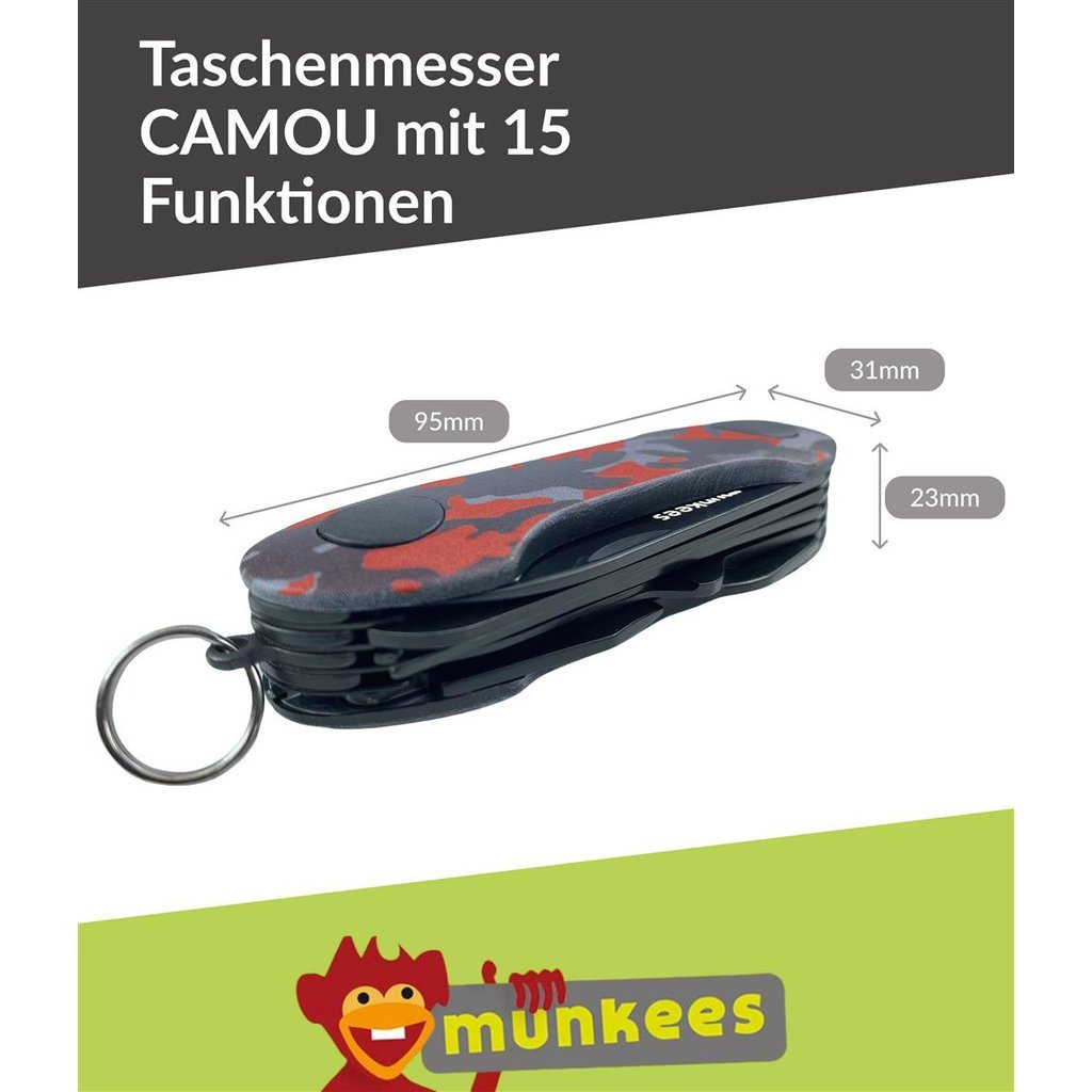 munkees Taschenmesser Rottarn geschlossen mit Camouflage-Muster seitlich