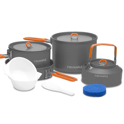 Fire-Maple FEAST 4 Camping Geschirrset für 4–5 Personen Komplettansicht