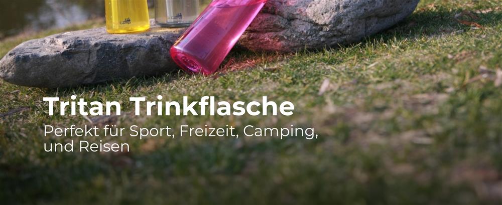 AceCamp TRITAN Trinkflasche BPA-frei mit Trinkhalm Größenvergleich
