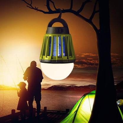 CULEXX Moskitolampe mit eingeschaltetem LED-Licht im Dunkeln